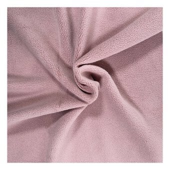 Light Pink Stretch Fleece Fabric by the Metre