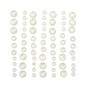 White Round Gem Stickers 70 Pack image number 1
