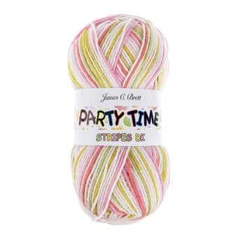 James C Brett Candy Stripe Party Time Stripes DK Yarn 100g