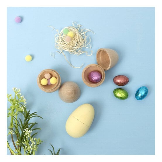 Fillable Wooden Eggs 3 Pack image number 1