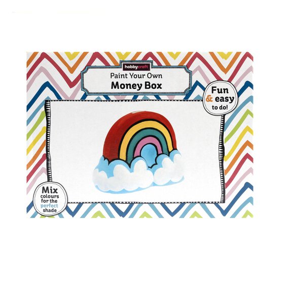 Paint Your Own Rainbow and Clouds Money Box image number 4