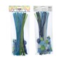 Ocean Pipe Cleaners and Pom Poms Craft Pack 80 Pieces image number 4
