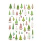 Green and Pink Christmas Tree Embossed Stickers image number 1