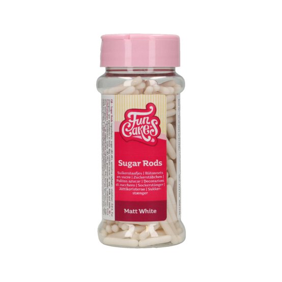 FunCakes White Metallic Rods 70g image number 1