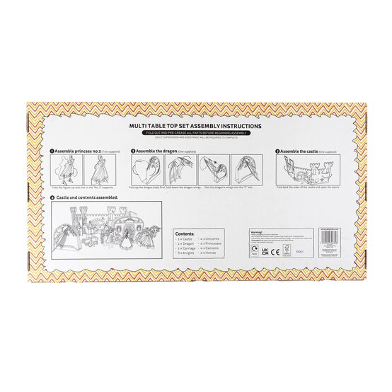 Colour-In Cardboard Tabletop Castle 103cm image number 4