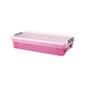 Whitefurze Allstore 0.75 Litre Transparent Pink Storage Box  image number 1