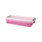Whitefurze Allstore 0.75 Litre Transparent Pink Storage Box  image number 1