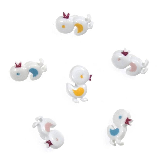 Trimits Duck Craft Buttons 6 Pieces image number 1