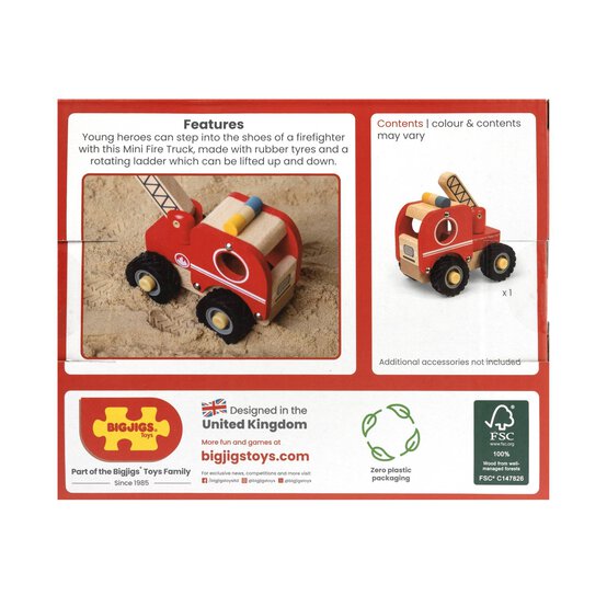 Bigjigs Mini Fire Truck image number 7