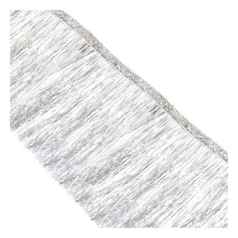 Create & Celebrate Silver Foil Tassel Fringe Garland 1.6m