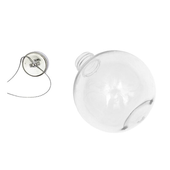 Hanging Fillable Baubles 8cm 4 Pack image number 3