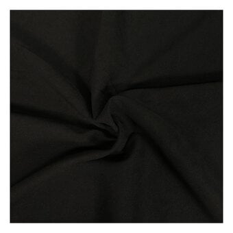 Black Poly Spandex Suede Fabric by the Metre