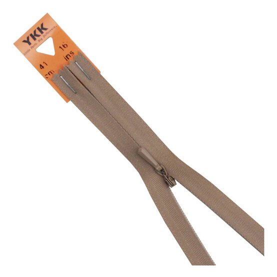 YKK Cream Concealed Zip 41cm image number 1