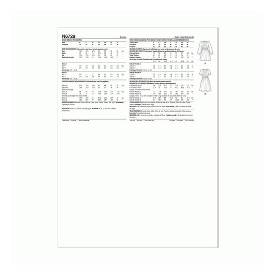 New Look Women's Dress Sewing Pattern 6728 (6-18) image number 5