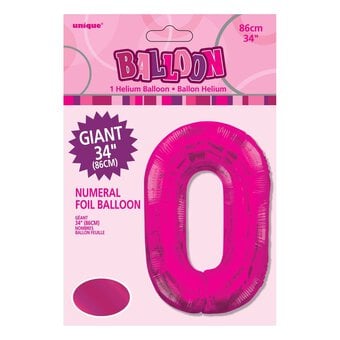 Extra Large Pink Foil 0 Balloon