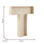 Wooden Fillable Letter T 22cm image number 4