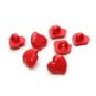 Hemline Red Novelty Hearts Button 7 Pack image number 1