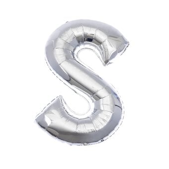 Extra Large Silver Foil Letter S Balloon