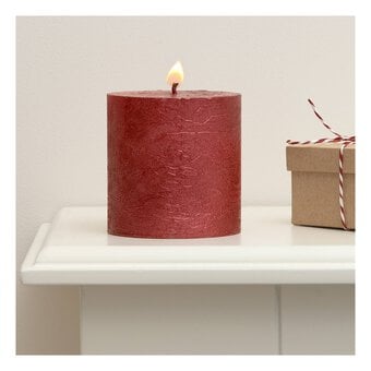 Red Pillar Candle 7cm