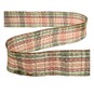 Metallic Autumn Tartan Wire Edge Printed Ribbon 63mm x 3m image number 2