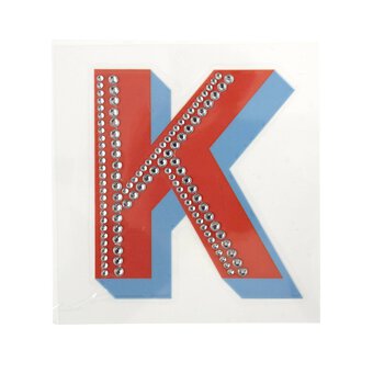 Cold Transfer and Bling Letter K Sticker Set