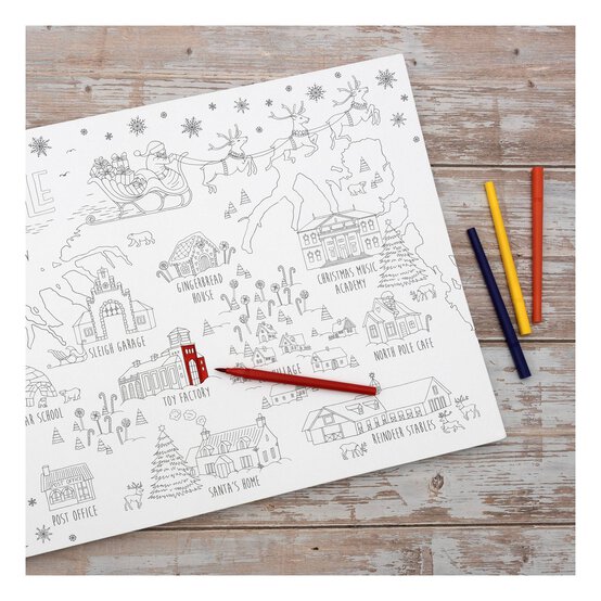 Christmas Map Colour-in Canvas image number 1
