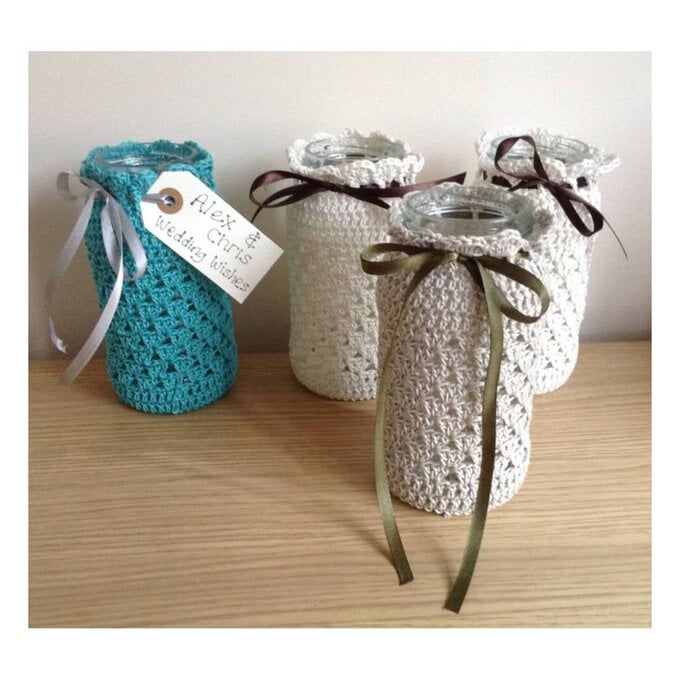FREE PATTERN Crochet Wedding Wish Jars Pattern image number 1
