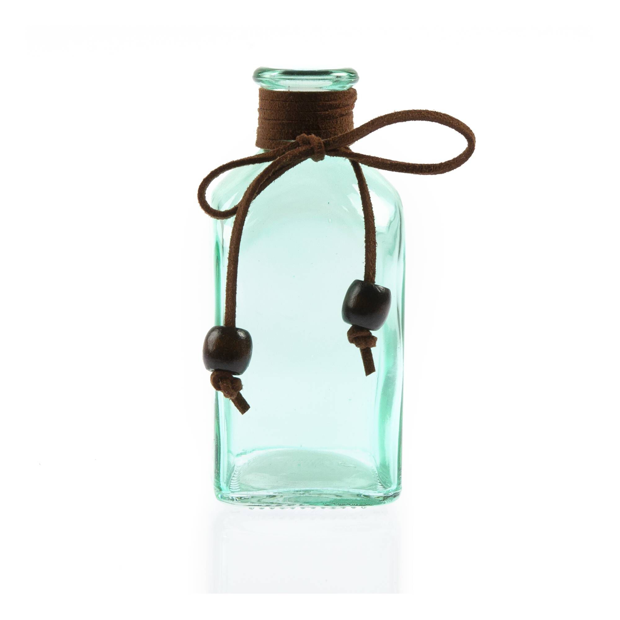 Square Green Glass Vase 11cm Hobbycraft