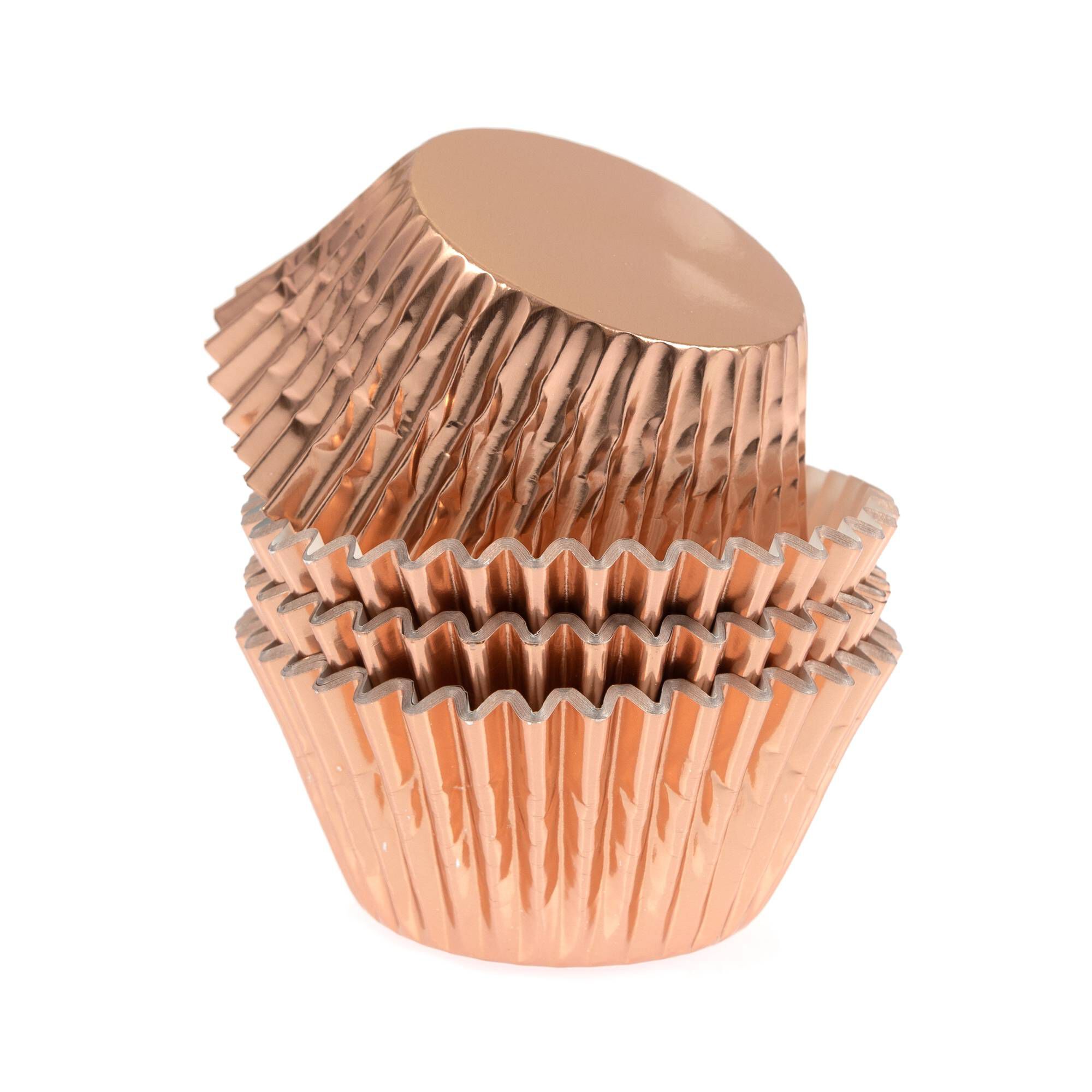 Whisk Rose Gold Foil Cupcake Cases 50 Pack Hobbycraft