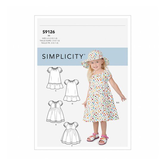 Simplicity Toddlers&rsquo; Dress Sewing Pattern S9126 (2-4) image number 1