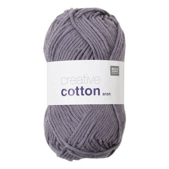 Rico Mouse Grey Creative Cotton Aran Yarn 50 g