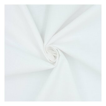 White Polycotton Extra Wide Fabric by the Metre