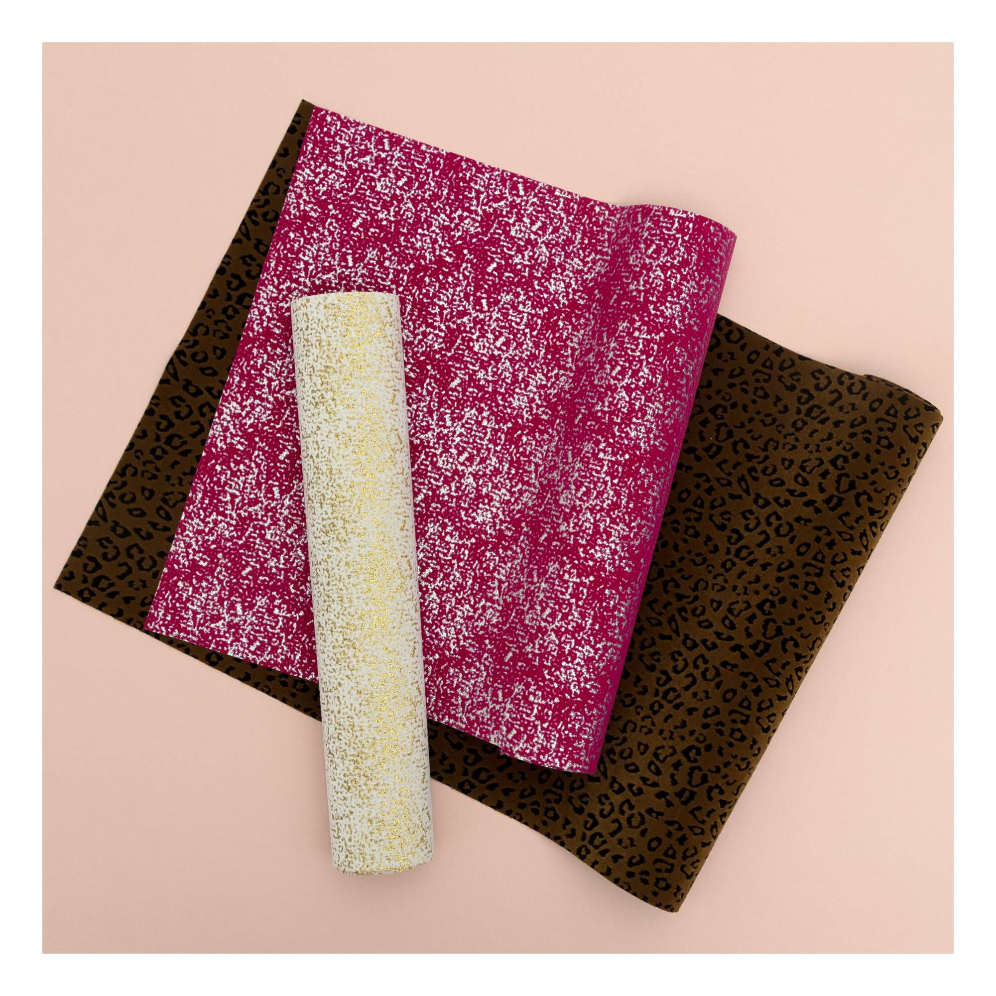 Pink Spot Patterned Flock Iron-On Vinyl 12 x 24 Inches | Hobbycraft
