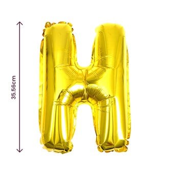 Gold Foil Letter H Balloon image number 2