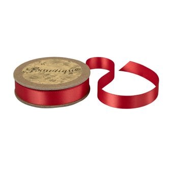 Red Double-Faced Satin Ribbon 12mm x 5m