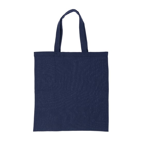 Navy Blue Cotton Tote Shopping Bag 40cm x 38cm image number 2