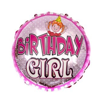 Large Birthday Girl Balloon