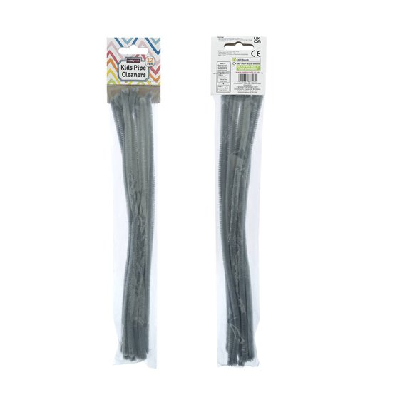 Grey Pipe Cleaners 12 Pack image number 4