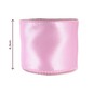 Pale Pink Wire Edge Satin Ribbon 63mm x 3m image number 3