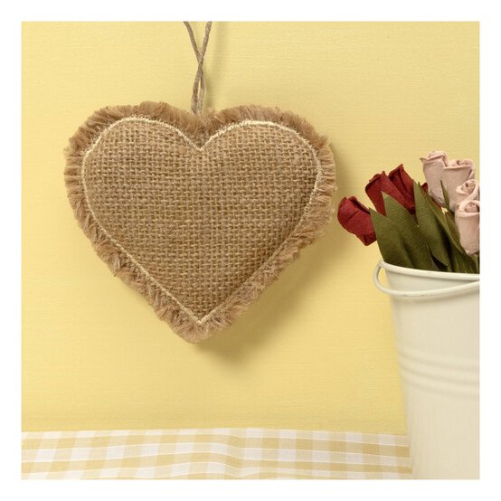 Hanging Jute Heart 9cm image number 2