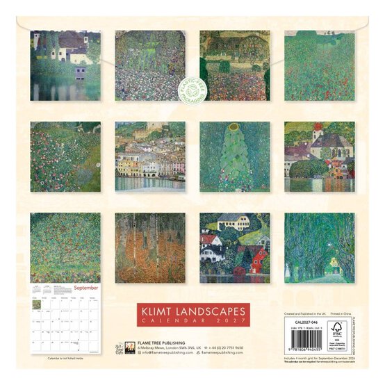 Klimt Landscapes Wall Calendar 2027 image number 4