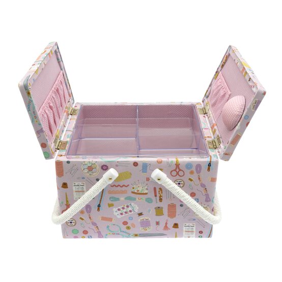 Lilac Sewing Notions Twin Lid Sewing Box image number 4