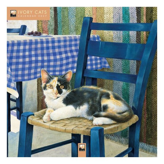 Ivory Cats Wall Calendar 2027 image number 1