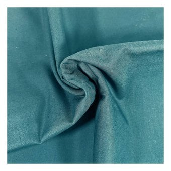 Teal Organic Premium Cotton Fabric by the Metre