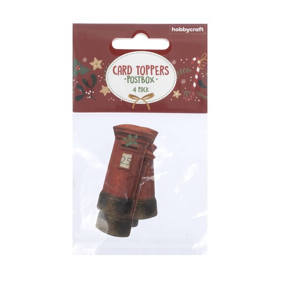 Christmas Post Box Card Toppers 4 Pack  image number 4