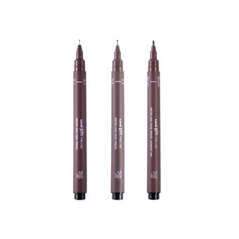 Uni-ball PIN Sensitive Sepia Fineliners 3 Pack image number 2