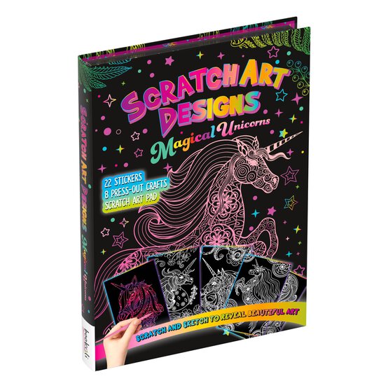 Magical Unicorns Scratch Art Designs Book image number 1