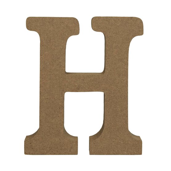 MDF Wooden Letter H 13cm image number 2