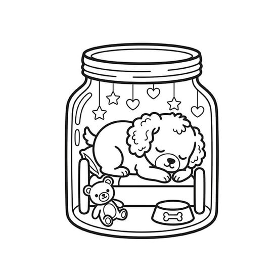 Cute Cozy Colouring: Puppies image number 4