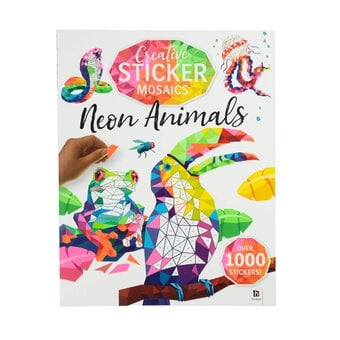 Neon Animals Creative Sticker Mosaics Book